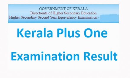 +1 റിസൽട്ട് പ്രസിദ്ധീകരിച്ചു